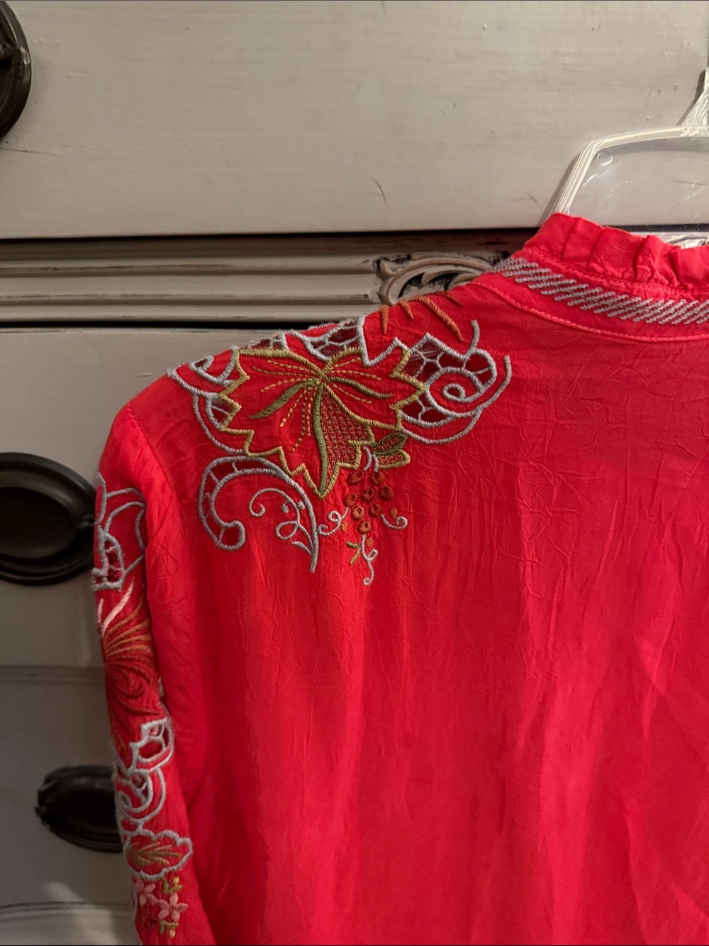 Johnny Was Ruelle Button Down Embroidered Blouse S - Picture 12 of 14